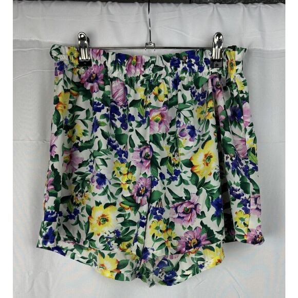 Vintage 90s Victoria's Secret‎ Gold Label Floral satin flowy sleep shorts READ - Picture 1 of 13